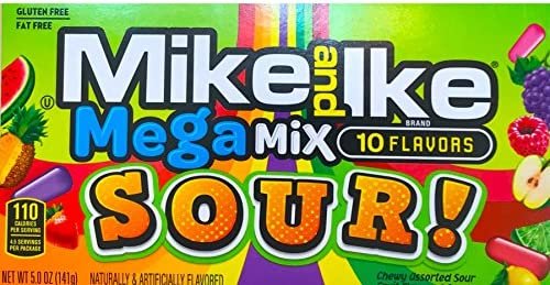 Mike & Ike Mega Mix SOUR - 10 Flavors, 5 oz